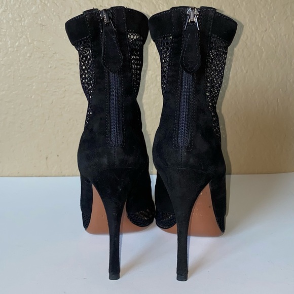 Alaia suede and mesh peep toe heels - Picture 8 of 10